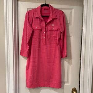 Pink & Orange Striped Vineyard Vines Polo Dress